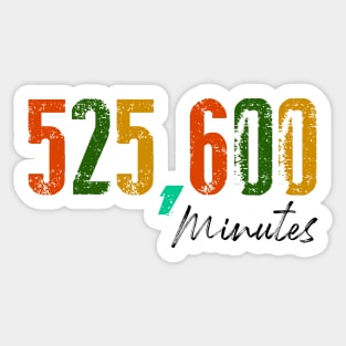 525600 minutes rent Sticker